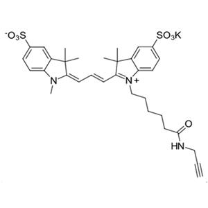 Sulfo-Cyanine3 alkyne，2055138-87-7，磺化Cy3炔烴