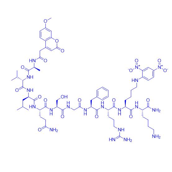 MCA-AVLQSGFR-Lys(Dnp)-Lys-NH2 932391-88-3.png