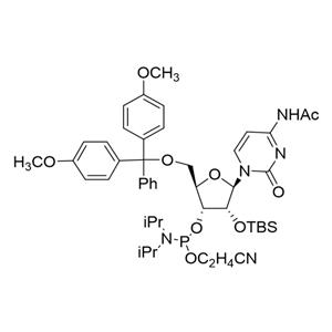 N-乙?；?5'-O-(4,4-二甲氧基三苯甲基)-2'-O-[(叔丁基)二甲基硅基]胞苷-3'-(2-氰基乙基-N,N-二異丙基)亞磷酰胺