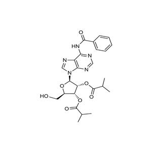 6-N-benzoyl-2',3'-di-O-isobutyryl-β-D-adenosine