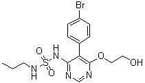 CAS 登錄號(hào)：1393813-43-8, N-[5-(4-溴苯基)-6-(2-羥基乙氧基)-4-嘧啶基]-N'-丙基氨基磺酰胺