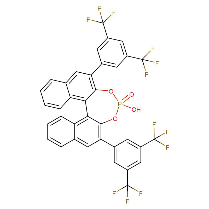 791616-62-1 (R)-3,3'-雙(3,5-雙三氟甲氧基苯基)-1,1'-聯(lián)-(2-萘酚)磷酸酯 結(jié)構(gòu)式圖片