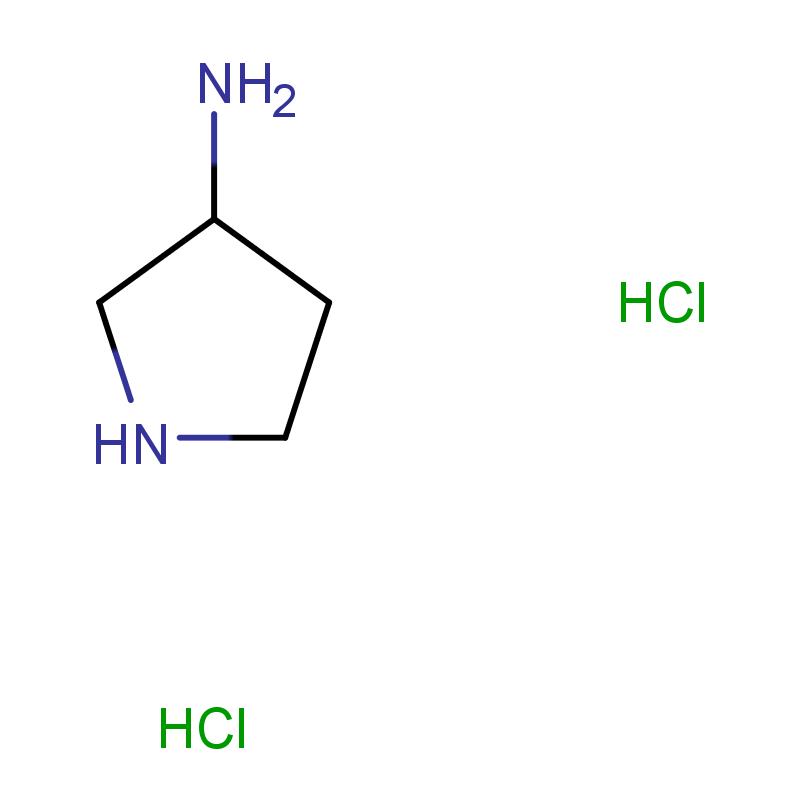 116183-81-4 (R)-(-)-3- 氨基吡咯烷二鹽酸鹽 結構式圖片