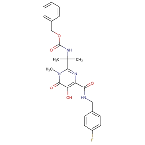 雷特格韋；[1-[4-[[(4-氟芐基)氨基]羰基]-5-羥基-1-甲基-6-氧代-1,6-二氫嘧啶-2-基]-1-甲基乙基]氨基甲酸芐酯 518048-02-7