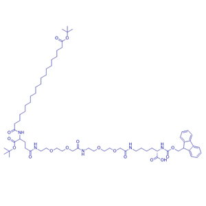 替爾泊肽側(cè)鏈/2460751-66-8/Fmoc-L-Lys[C20-OtBu-Glu(OtBu)-AEEA-AEEA]-OH