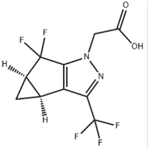 2-((3BS,4AR)-5,5-二氟-3-(三氟甲基)-3B,4,4A,5-四氫-1H-環(huán)丙烯并[3,4]環(huán)戊二烯并[1,2-C]吡唑-1-基)乙酸