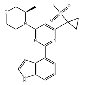 (R)-4-(2-(1H-吲哚-4-基)-6-(1-(甲基磺酰基)環(huán)丙基)嘧啶-4-基)-3-甲基嗎啉，可提供定制服務(wù)，按需分裝！