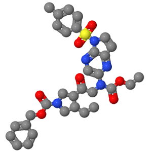 芐基(3R,4S)-3-(N-(乙氧基羰基)-N-(5-甲苯磺?；?5H-吡咯并[2,3-b]吡嗪-2-基)甘氨?；?-4-乙基吡咯烷-1-羧酸酯