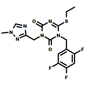 1,3,5-三嗪-2,4（1H，3H）-二酮，6-（乙硫基）-3-[（1-甲基-1H-1,2,4-三唑-3-基）甲基]-1-[（2,4,5-三氟苯基）甲基