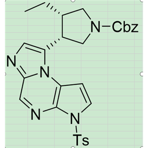 (3R,4S)-芐基 3-乙基 -4-(3-對甲苯磺?；?-3A,9A-二氫-3H-咪唑并 [1,2-A]吡咯并[2,3-E]吡嗪 -8-基)吡咯烷- 1-羧酸鹽