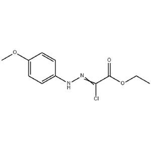 [(4-甲氧基苯基)肼基]氯乙酸乙酯，Ethyl 2-chloro-2-(2-(4-methoxyphenyl)hydrazono)acetate，27143-07-3，C11H13ClN2O3