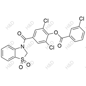 2,6-dichloro-4-(1,1-dioxido-2,3-dihydrobenzo[d]thiazole-3-carbonyl)phenyl 3-chlorobenzoate	多替諾德雜質(zhì)9