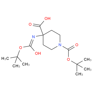 1-(tert-butoxycarbonyl)-4-((tert-butoxycarbonyl)amino)piperidine-4-carboxylic acid